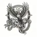 pheonix slave chains ancestor tattoo design idea