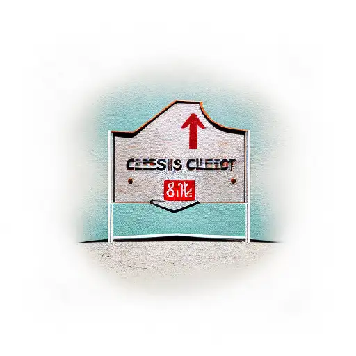 street sign, classic car tattoo design idea