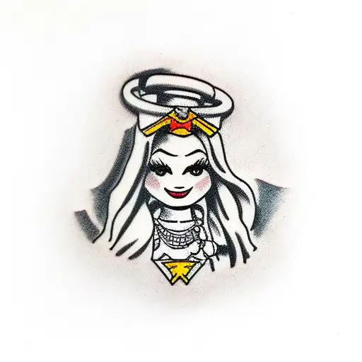 lego woman tattoo design idea