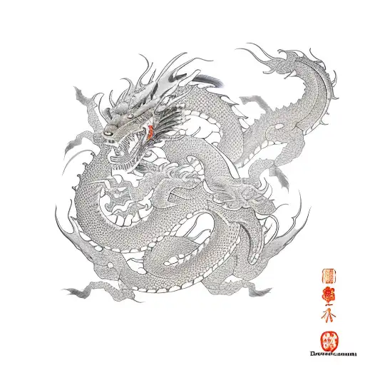 Dragon demon  tattoo design idea