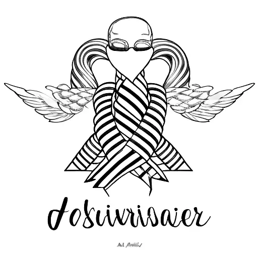 suicide awarness ribbon memorial tattoo design idea