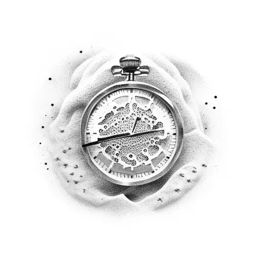 sand timer time running out  tattoo design idea