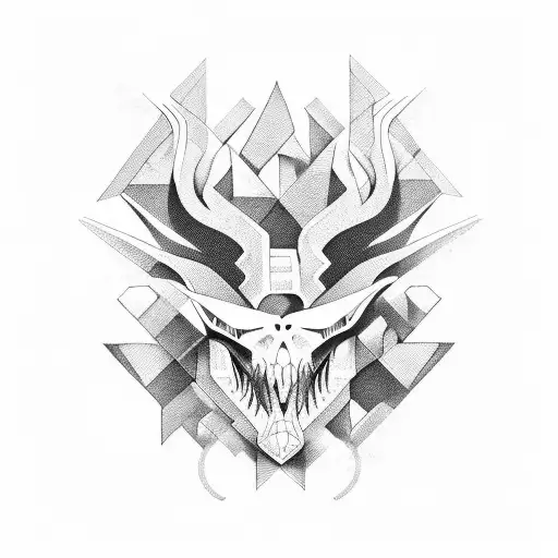 abstract, dark, neo tribal, organic, tribal, brutal, pattern tattoo design idea