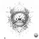 humo de luffy en gear 5 tattoo design idea