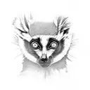 lemur tattoo design idea