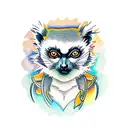lemur tattoo design idea