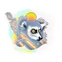 lemur tattoo design idea