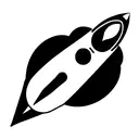 rocket, planet tattoo design idea