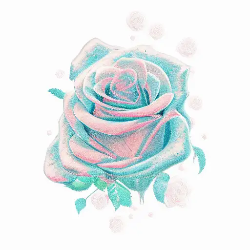 Minerva with roses tattoo design idea