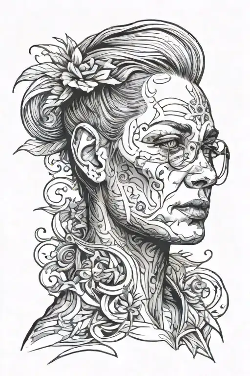 Portrait demonstrating my strong mental tattoo design idea