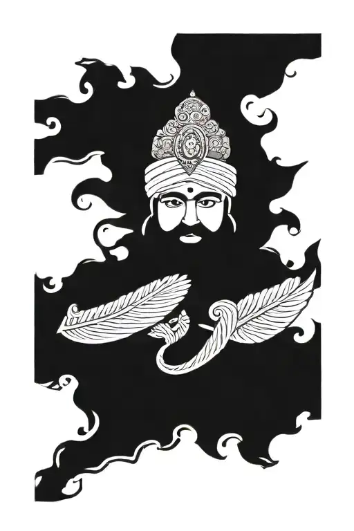 punjabi culture with sikh religion tattoo design idea