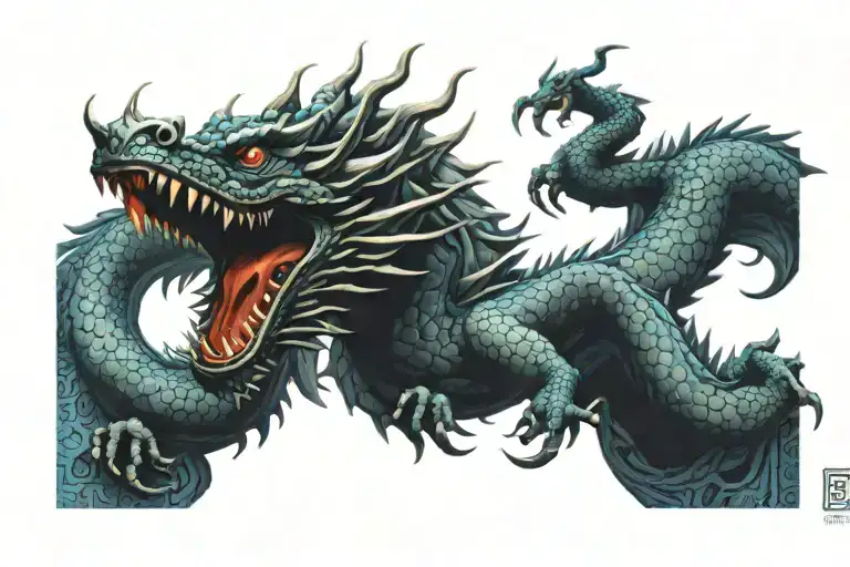 dragon chino tattoo design idea