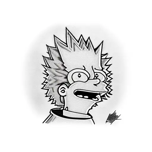 Bart Simpson tattoo design idea