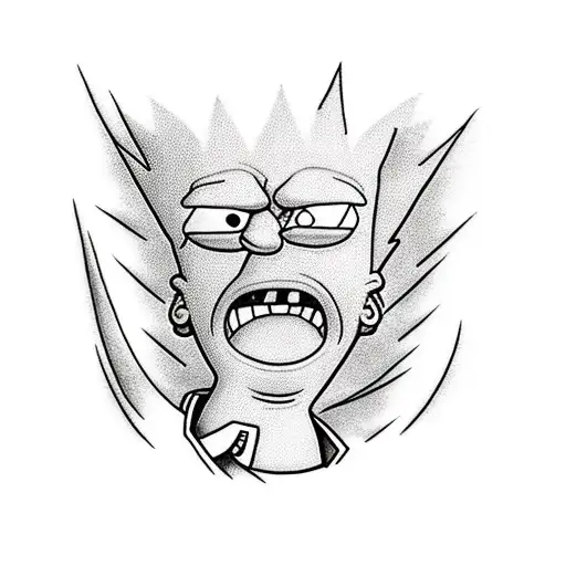 Bart simpson tattoo design idea