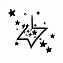 stars and "fate" tattoo design idea