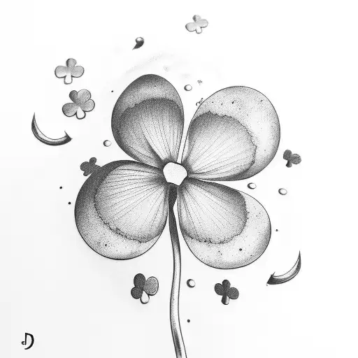 lucky clover  tattoo design idea