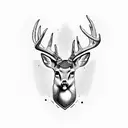 whitetail deer tattoo design idea