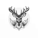 whitetail deer tattoo design idea