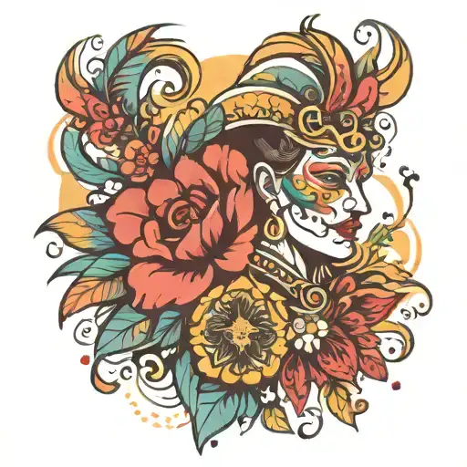 Pernambuco Carnival tattoo design idea