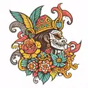 Pernambuco Carnival tattoo design idea