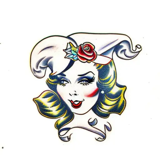 pinup tattoo design idea