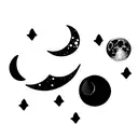Moon tattoo design idea