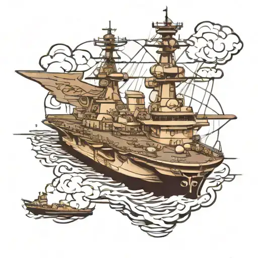USS Carl Vinson aircraft carrier tattoo design idea