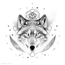 mic mac tribe wolf fox tree of life tattoo design idea