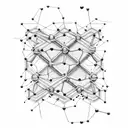 A biochemist's molecular structure diagram transformed into a mesmerizing techno pattern tattoo design idea