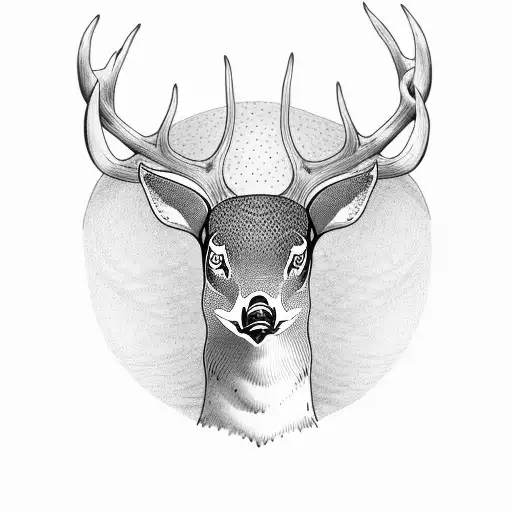 loon, deer, eagle  tattoo design idea