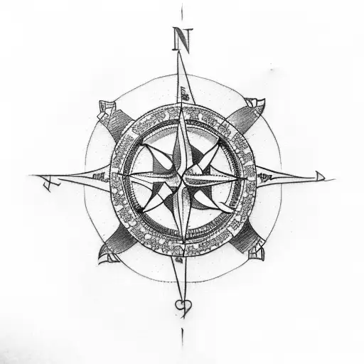 viking compass ring tattoo tattoo design idea
