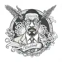 Gustavo Fring from Breaking Bad tattoo design idea
