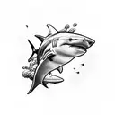 Shark salt life tattoo design idea