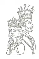 king and Queen tattoo design idea