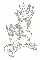 king and Queen tattoo design idea
