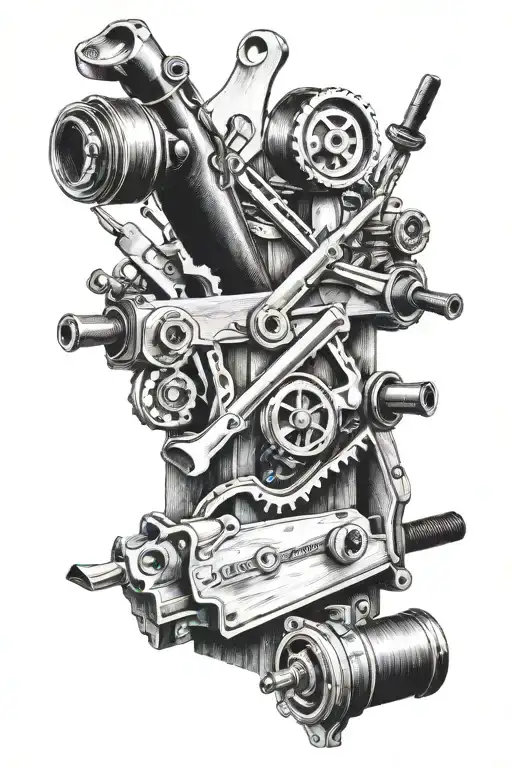 carpenter tools incorporated tattoo design idea