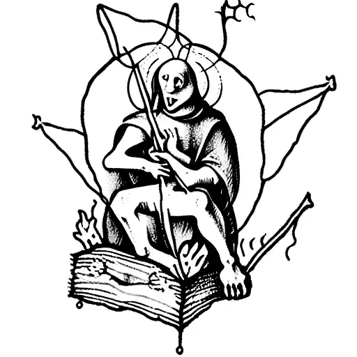 Triptych of the Temptation of St. Anthony Painting by Hieronymus Bosch tattoo design idea