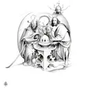 Triptych of the Temptation of St. Anthony Painting by Hieronymus Bosch tattoo design idea