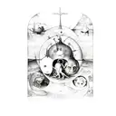 Triptych of the Temptation of St. Anthony Painting by Hieronymus Bosch tattoo design idea