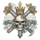 Heavy is the crown, so I cede to the cross  tattoo design idea