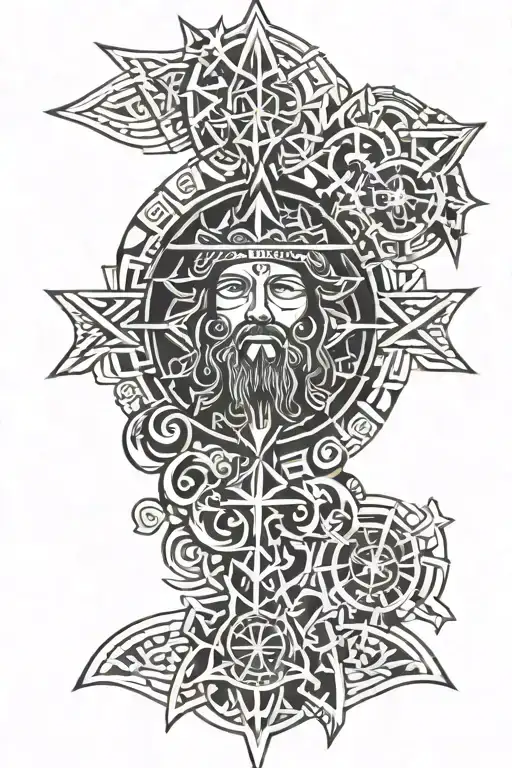 Philippine tribal sacred geometry Jesus worship tattoo design idea
