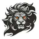 chinese lion head tattoo design idea