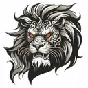 chinese lion head tattoo design idea