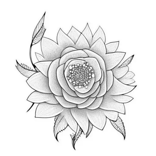 edelweiss flower tattoo design idea