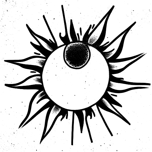 sun tattoo design idea
