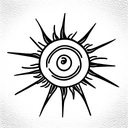 sun tattoo design idea