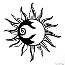 sun tattoo design idea