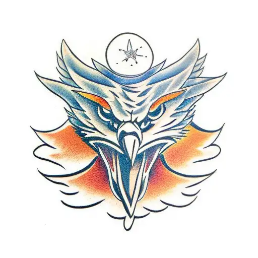 eagle wolf snake tattoo design idea