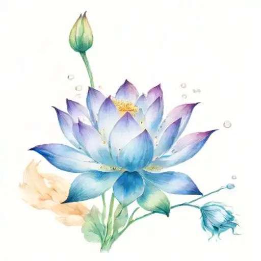 lotus flower; 1999, crystals forming tattoo design idea