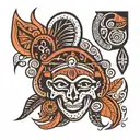 Taino inspired tribal tattoo design idea